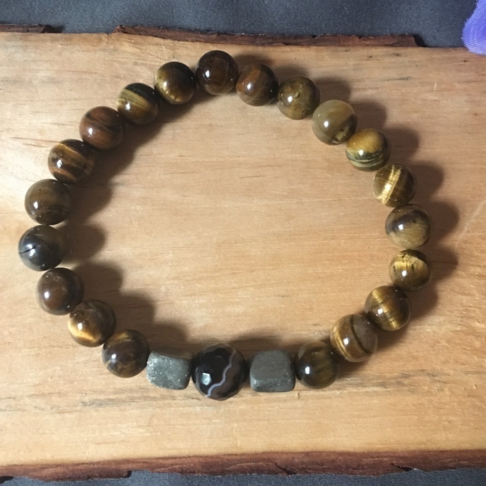 Men’s tiger Eye stretch bead bracelet